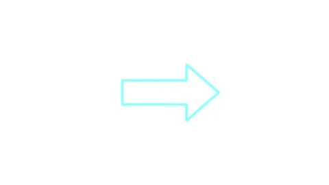 Blue Arrow Moves Smoothly Rightward Across White Background Stock Footage 321121831