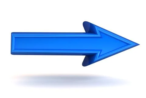 Blue arrow over white background Stock Illustration