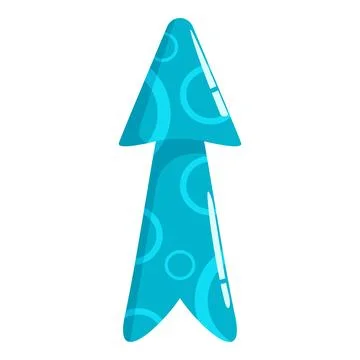 Blue arrow pointing up with circle decoration representing growth Stock Illustration
