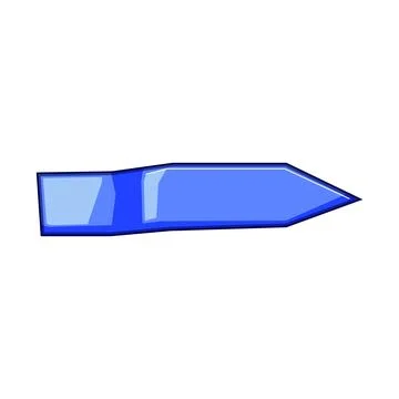 Blue arrow pointing right indicating direction or information Stock Illustration
