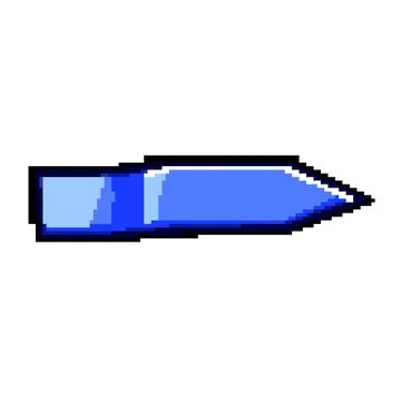 Blue arrow pointing right indicating direction or information Stock Illustration