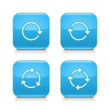 Blue arrow refresh, reload, rotation, repeat icon Stock Illustration