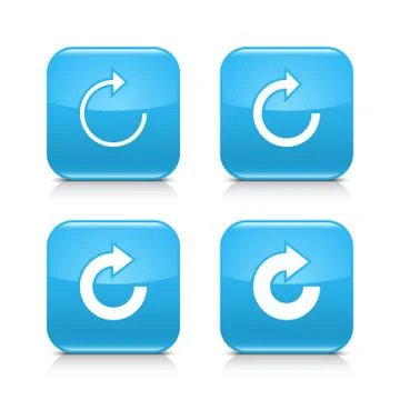 Blue arrow refresh, reload, rotation, repeat icon Stock Illustration