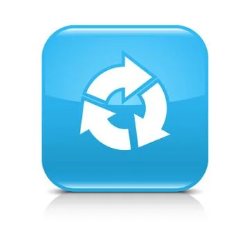Blue arrow refresh, repeat, reload, rotation icon 스톡 일러스트