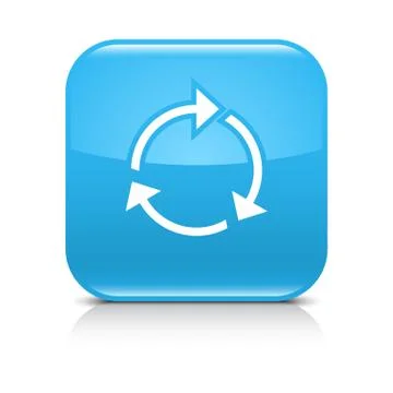 Blue arrow repeat, reload, refresh, rotation sign Stock Illustration