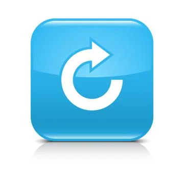 Blue arrow repeat, reload, refresh, rotation icon Stock Illustration