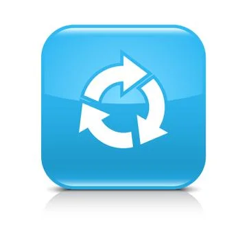 Blue arrow repeat, reload, refresh, rotation sign Stock Illustration