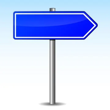Blue arrow sign Stock Illustration