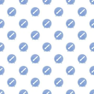 Blue arrow sign pattern pointing down direction Illustrazione stock