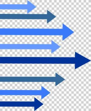 Blue arrow, triangle Stock Illustration