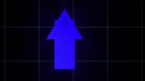 Blue Arrow Upward Trend Graph Animation. Stock Footage 335104677