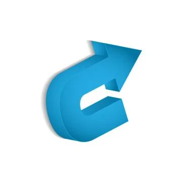 Blue arrow vector with special design Illustrazione stock