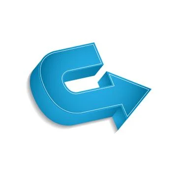 Blue arrow vector with special design Stock Illustration