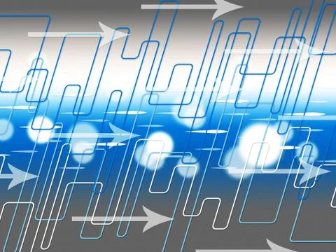 Blue Arrows Background Means Sending Data And Web Stockillustratie