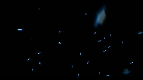 Blue arrows on black, moving chaotically towards camera. Stock Footage 12566745