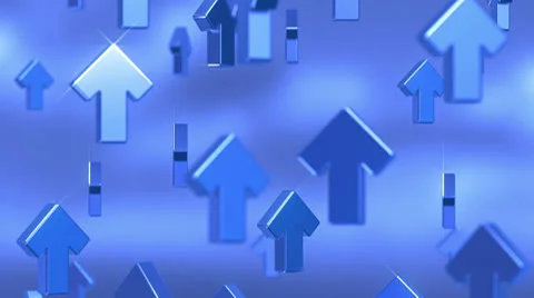 Blue Arrows Going Up Stock Footage 25042351