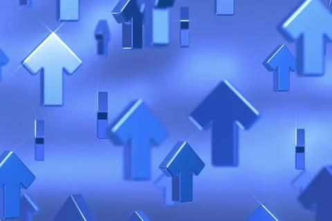 Blue Arrows Going Up Видео 25042412