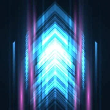 Blue arrows high-speed movement futuristic abstract concept technology Stock Illustration