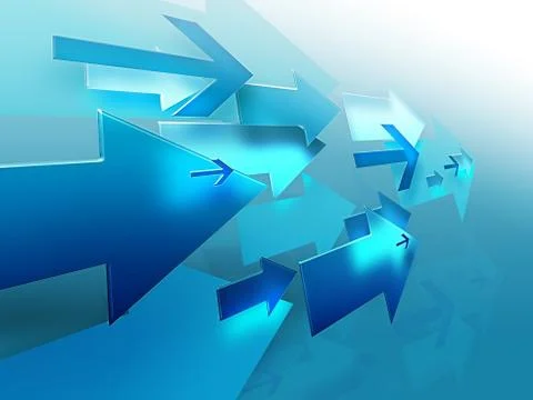 Blue arrows Stock Illustration