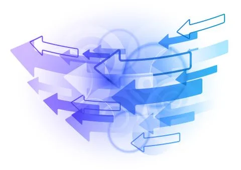 Blue arrows Illustrazione stock