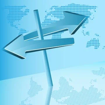 Blue arrows Stock Illustration