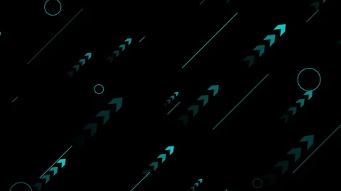 Blue arrows, lines and circles abstract tech motion background Stock Footage 252182560