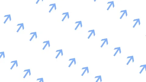 Blue arrows pattern seamless looping on white background Stock Footage 320261282