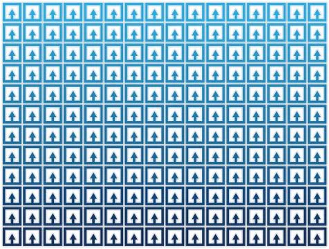 Blue arrows turned up Stock Illustration