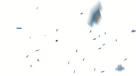 Blue arrows on white, moving chaotically towards camera. 스톡 동영상 12566730