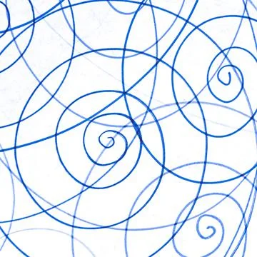 Blue Artistic Scribble Template. Random Pen Stock Illustration