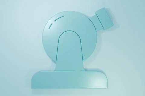 Blue Astronomical observatory icon isolated on blue background. Observatory.. Stock Illustration