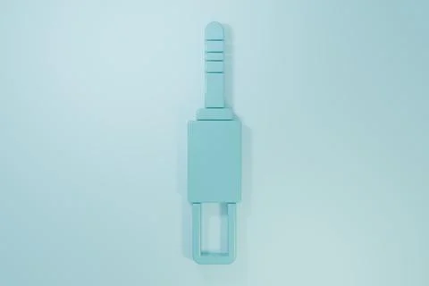 Blue Audio jack icon isolated on blue background. Audio cable for connectio.. Stock Illustration