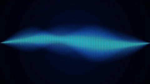Blue Audio Soundwave Frequency Spectrum SciFi Voice Motion Loop Video Video stock 344655720