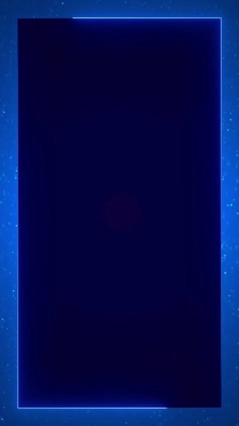 Blue audio spectrum frame background glowing equalizer border, purple waveform p Stock Footage 340576873