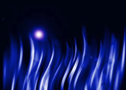 Blue aura light abstract on black background 스톡 일러스트