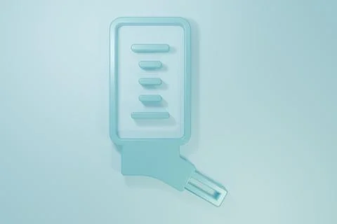 Blue Automatic drinker for small pets icon isolated on blue background. Min.. Stock Illustration