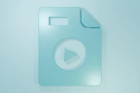 Blue AVI file document. Download avi button icon isolated on blue backgroun.. Stock Illustration