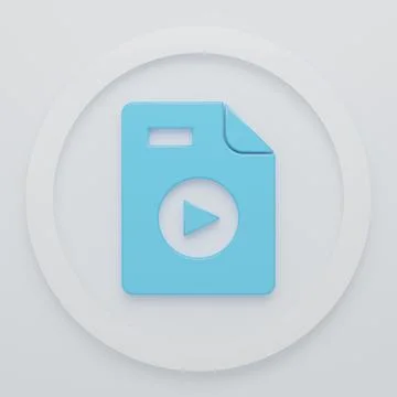 Blue AVI file document. Download avi button icon isolated on white backgrou.. Illustrazione stock