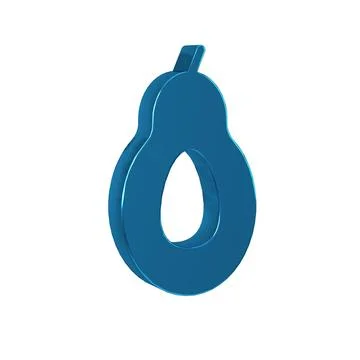 Blue Avocado fruit icon isolated on transparent background. Stock Illustration