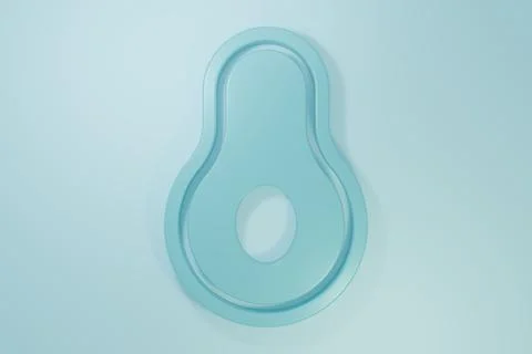 Blue Avocado fruit icon isolated on blue background. Minimalism concept. 3D.. Stock Illustration