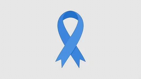 Blue awareness ribbon Vídeo Stock 335389196