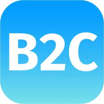 Blue B2C icon Stock-Illustration