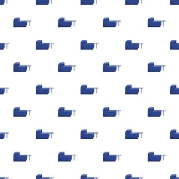 Blue baby carriage seamless pattern background 스톡 일러스트