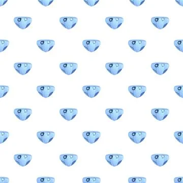 Blue baby diaper pattern creating seamless background Stock Illustration
