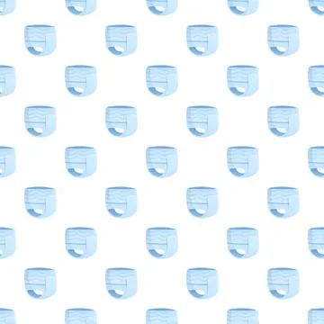 Blue baby diaper seamless pattern background graphic Stockillustratie