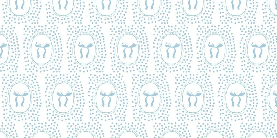 Blue Baby Seamless Pattern Background Stock Illustration