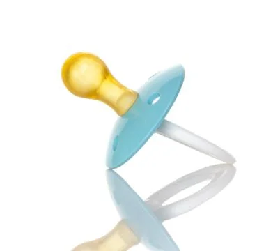 Blue baby's pacifier Stock Photos