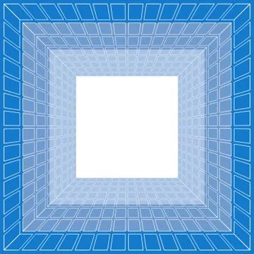 Blue backdrop, blank Stock Illustration