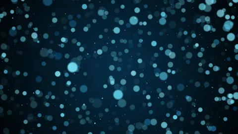Blue backdrop falling twinkle lights dust motion background Video stock 204029223
