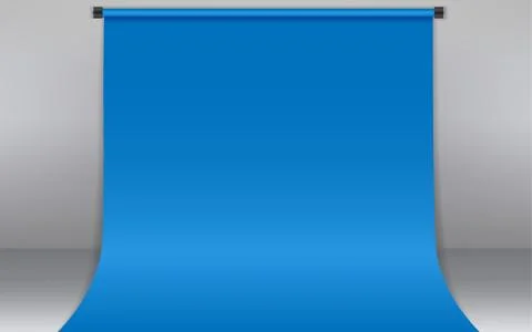 Blue backdrop in the studio room Stock Illustration